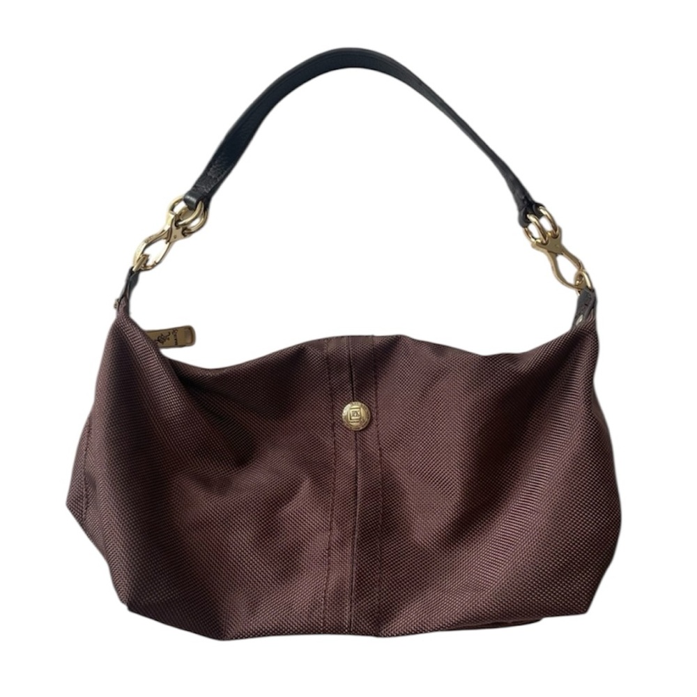 JPK Paris 75 Canvas Shoulder Bag Mini Purse Brown with Gold Hardware